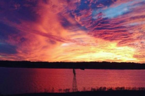 Tequila Sunrise hot tub lake view firepit pool